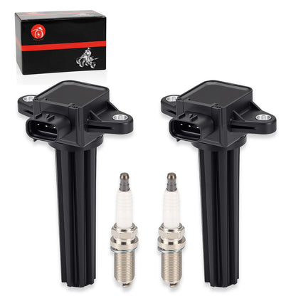 2X Ignition Coils & Spark Plugs for Yamaha 115 125 130 200 225 250 HP