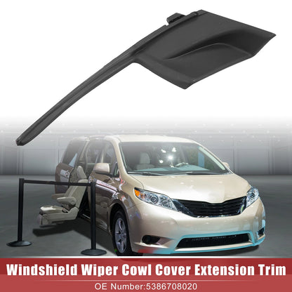 Front Left Windshield Wiper Cowl Panel for Toyota Sienna (2011–2020) No. 5386708020