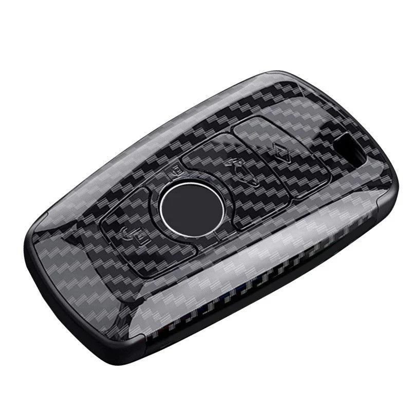 Carbon Fiber Style Remote Key Shell Cover for BMW 1 2 3 4 5 6 7 (2000-2023)