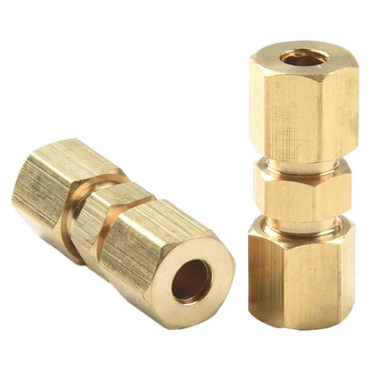 5-Pack / 3/16 OD / Brass Compression Fittings Connector for Brake Line-Unions