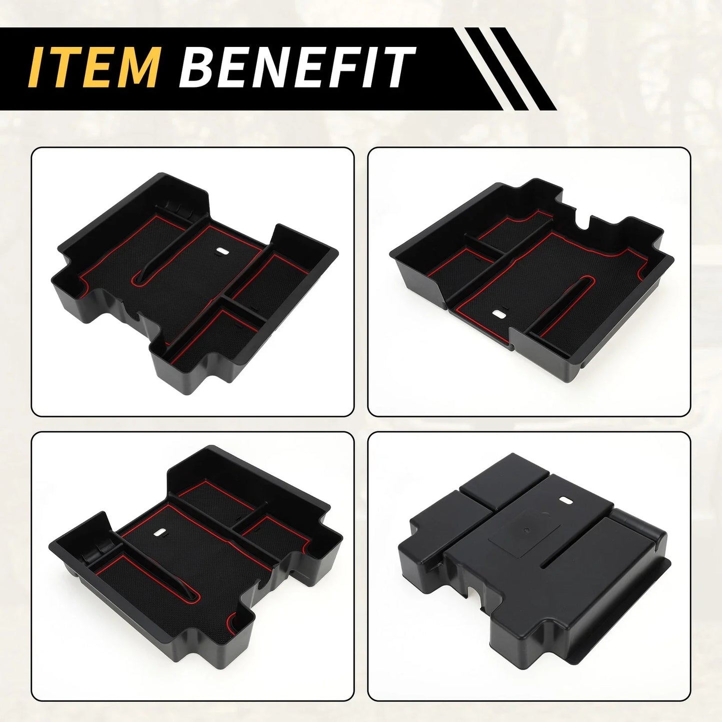 Full Center Console Organizer Tray for Chevy Silverado 1500, GMC (2019-2023)