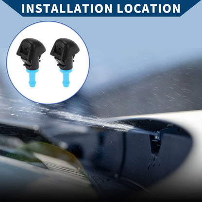 2 Pcs Front Windshield Washer Nozzles for Subaru Outback Legacy