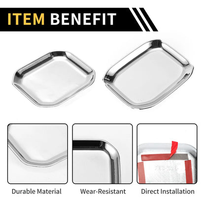 Set of 4 Exterior Door Handle Bowl Cover Trims for Jeep Gladiator JT (2020–2024) Silver Tone
