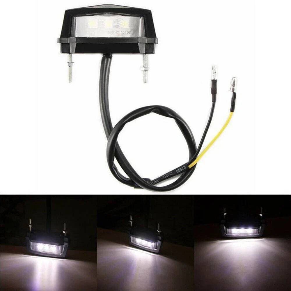 1 x 3 LED Motorcycle Rear Tail License Plate Light Lamp 12V for Motorcycle
