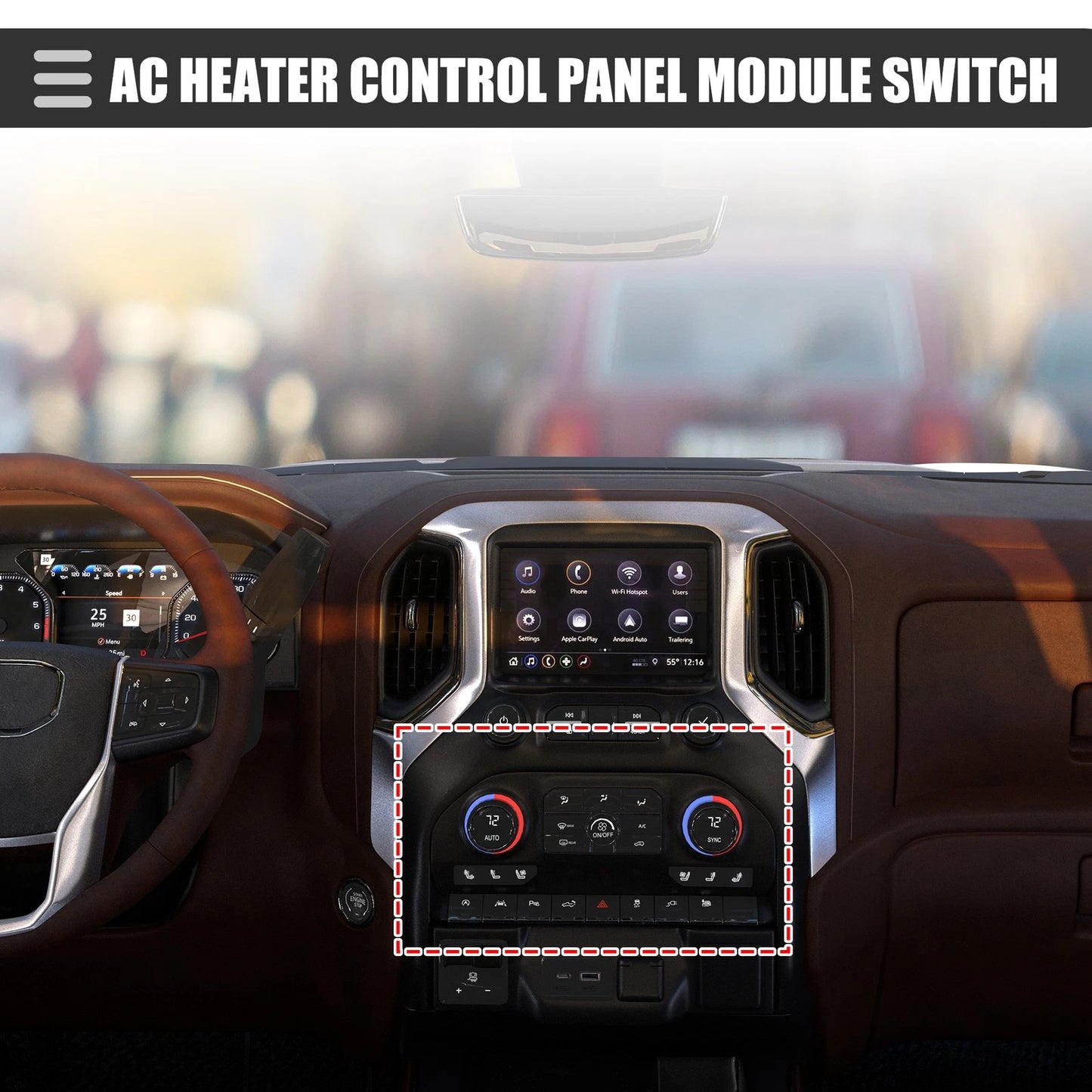 HVAC A/C Heater Climate Control Panel for Chevrolet Silverado 1500 (1999–2002)