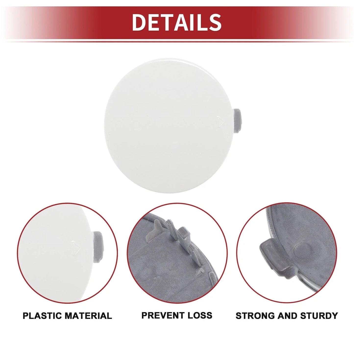 Tow Hook Cover for BMW X5 (2014-2018) White 1 Pcs