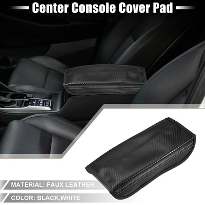 Center Console Cover Pad for Hyundai Tucson (2016–2021) Carbon Fiber Black
