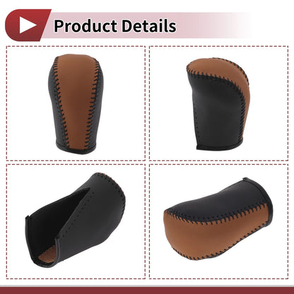 1 Pc Gear Shift Knob Cover for Subaru Forester (2006–2012) Brown Faux Leather