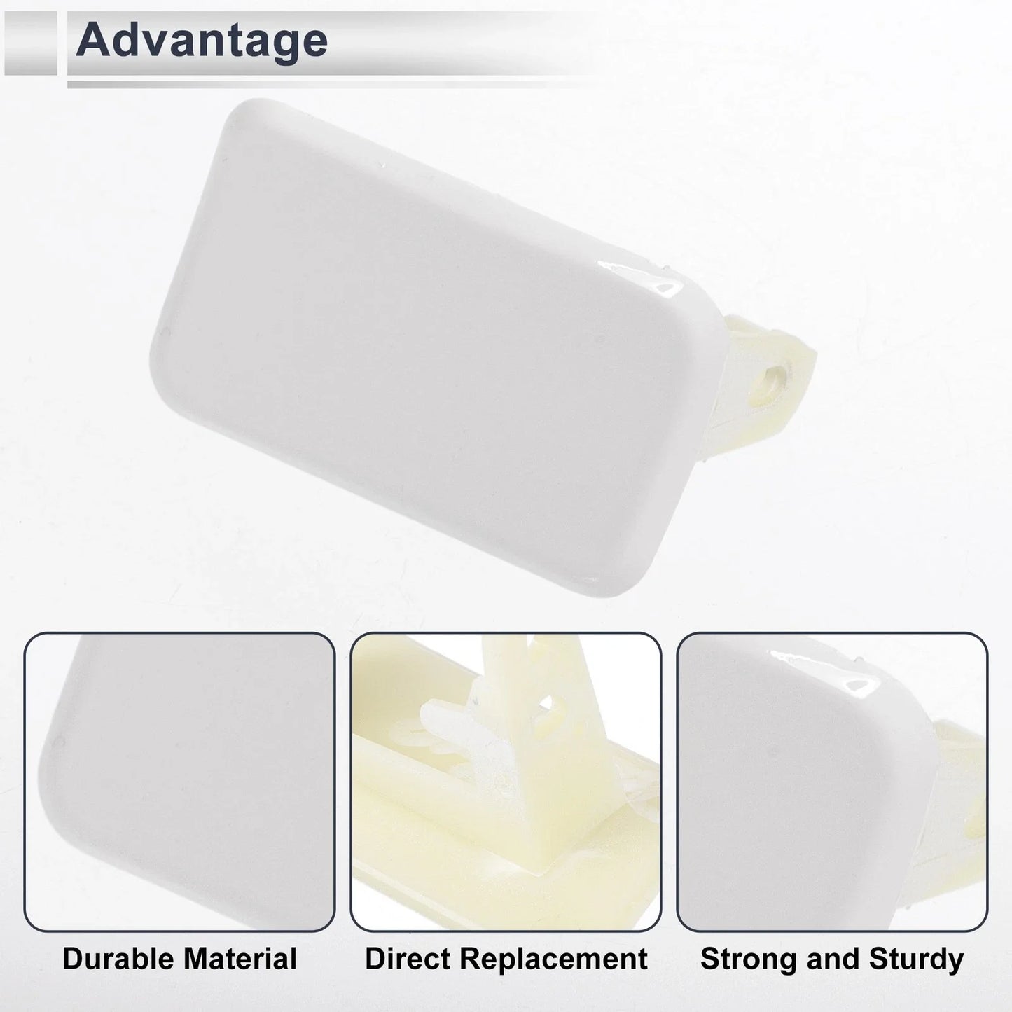 Left Front Bumper Headlight Washer Nozzle Cover Cap for BMW X3 White