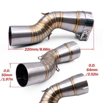 Stainless Steel Exhaust Mid Link Pipe for BMW R1200GS ADV (2013–2019)