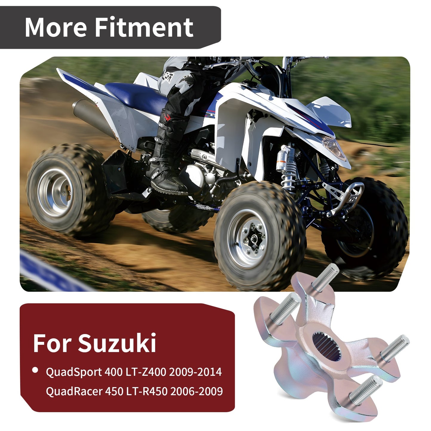 Rear Wheel Hub for Suzuki QuadRacer 450 LTR450 (2006–2009)