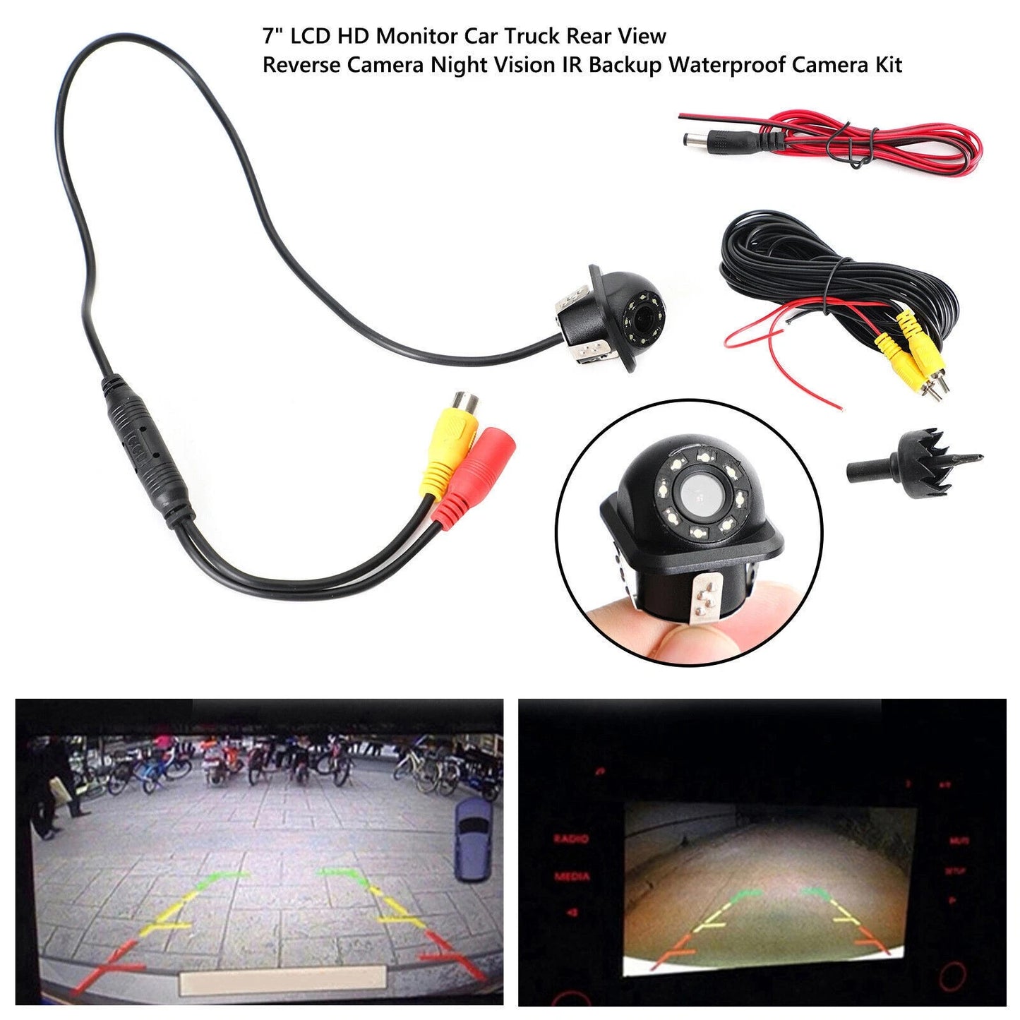 170° HD 8 LED CMOS Rear View Camera for Universal Vehicles (2010–2023)