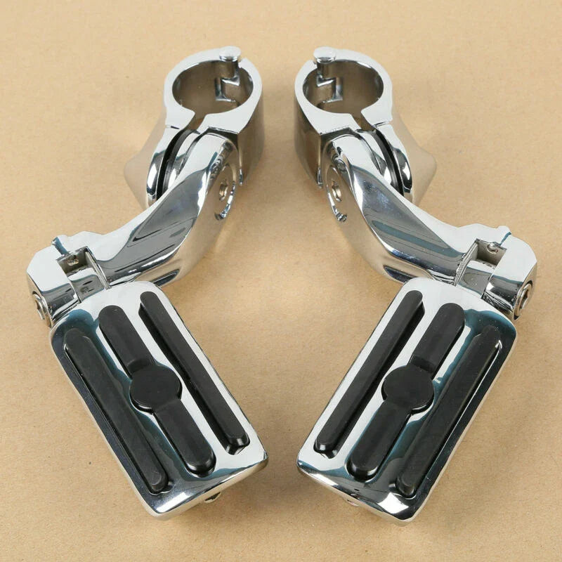1 1/4" Short Angled Highway Bar Engine Guard Footpegs for Harley