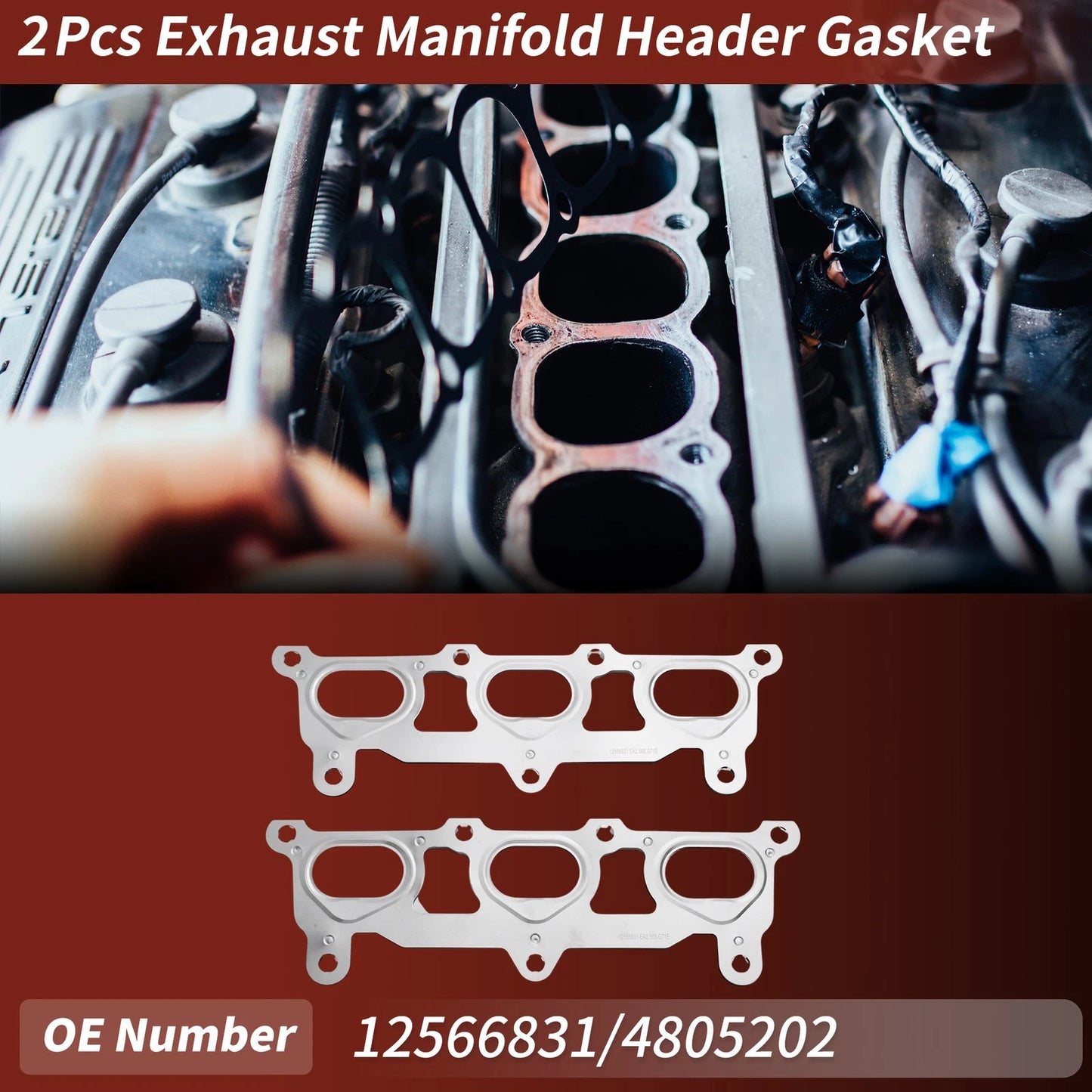 2X Exhaust Manifold Header Gasket for Chevrolet Captiva (2006–2022) No. 12566831