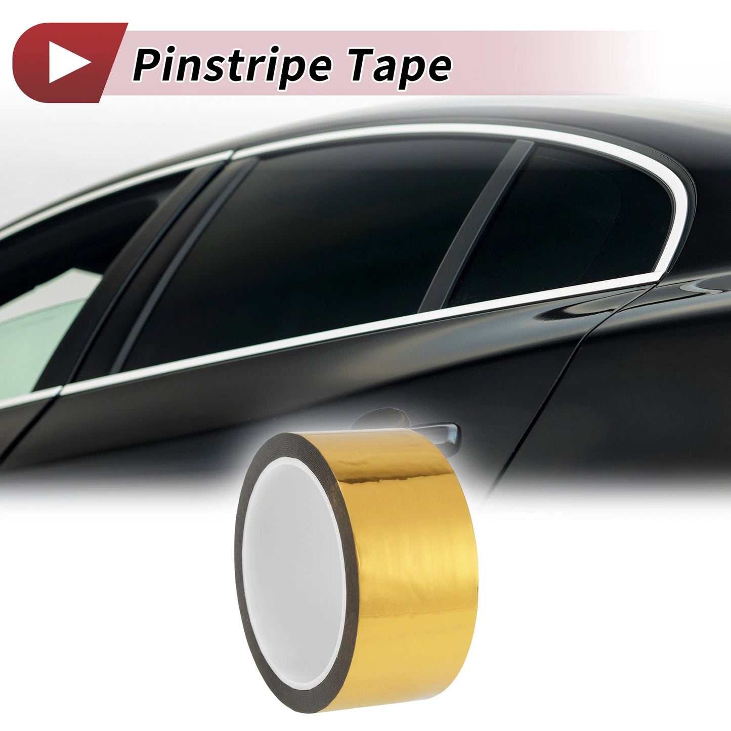 Pinstripe Tape 45mmx50m for Car Motorcycle Boat Gold Tone (1 Pcs)