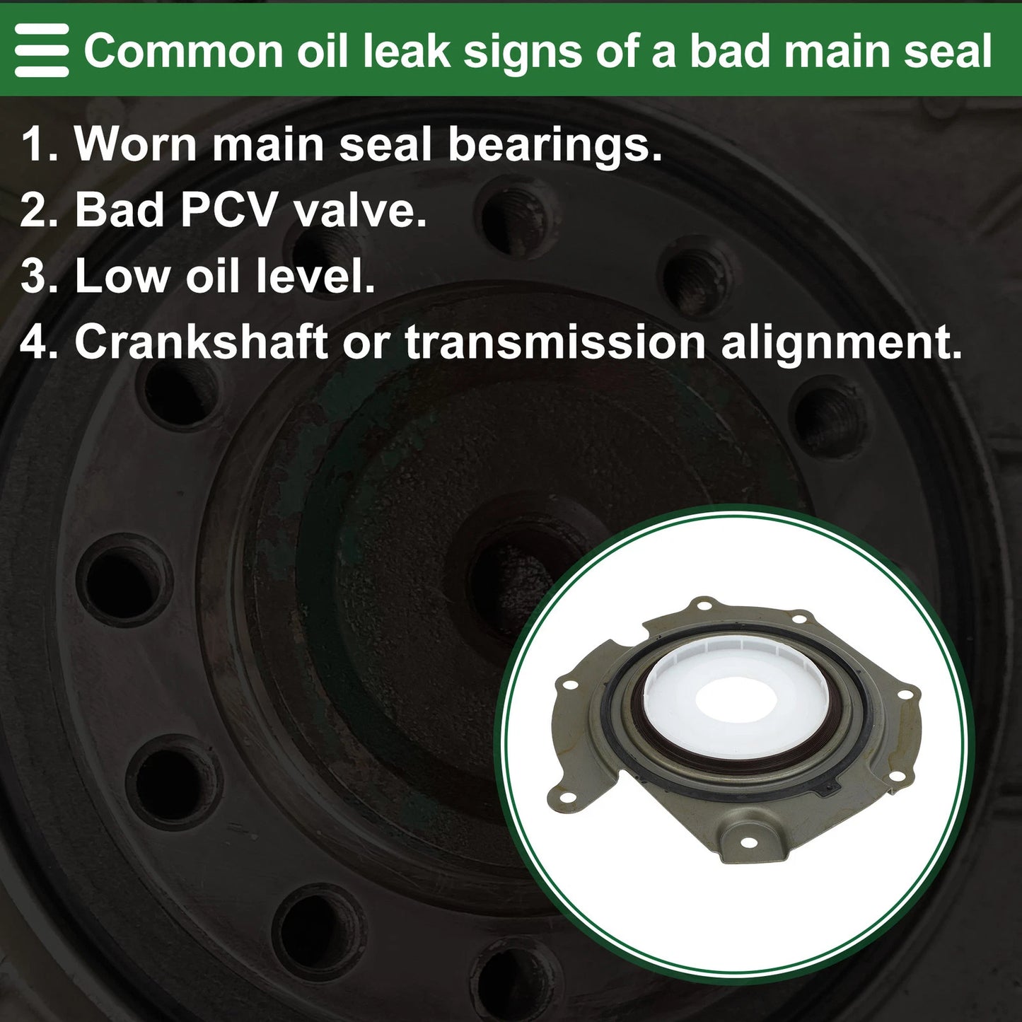 1 Pc Rear Crankshaft Oil Seal for Ford Focus (1998–2011) No.XS4Q96605AF/1198063