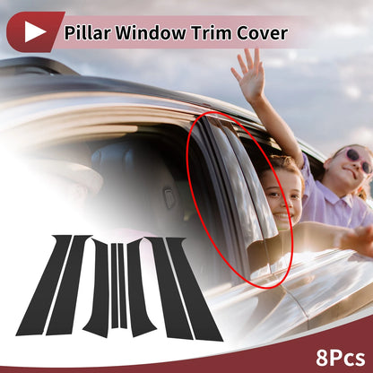 Door Pillar Window Trim for Hyundai Santa Fe (2006–2012) Black