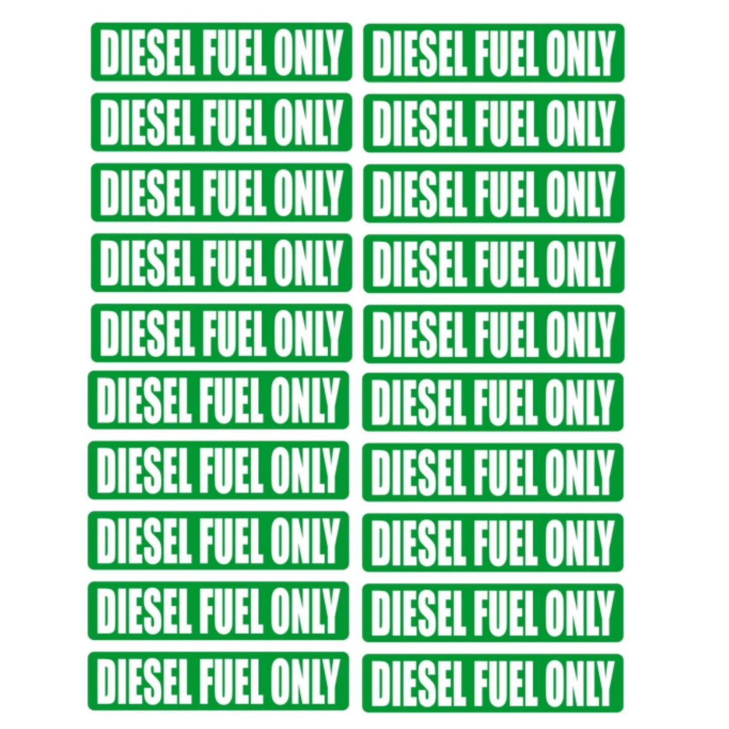 20x Diesel Fuel Only Sticker Decal for Fuel Door