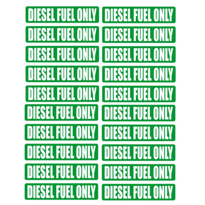 20x Diesel Fuel Only Sticker Decal for Fuel Door