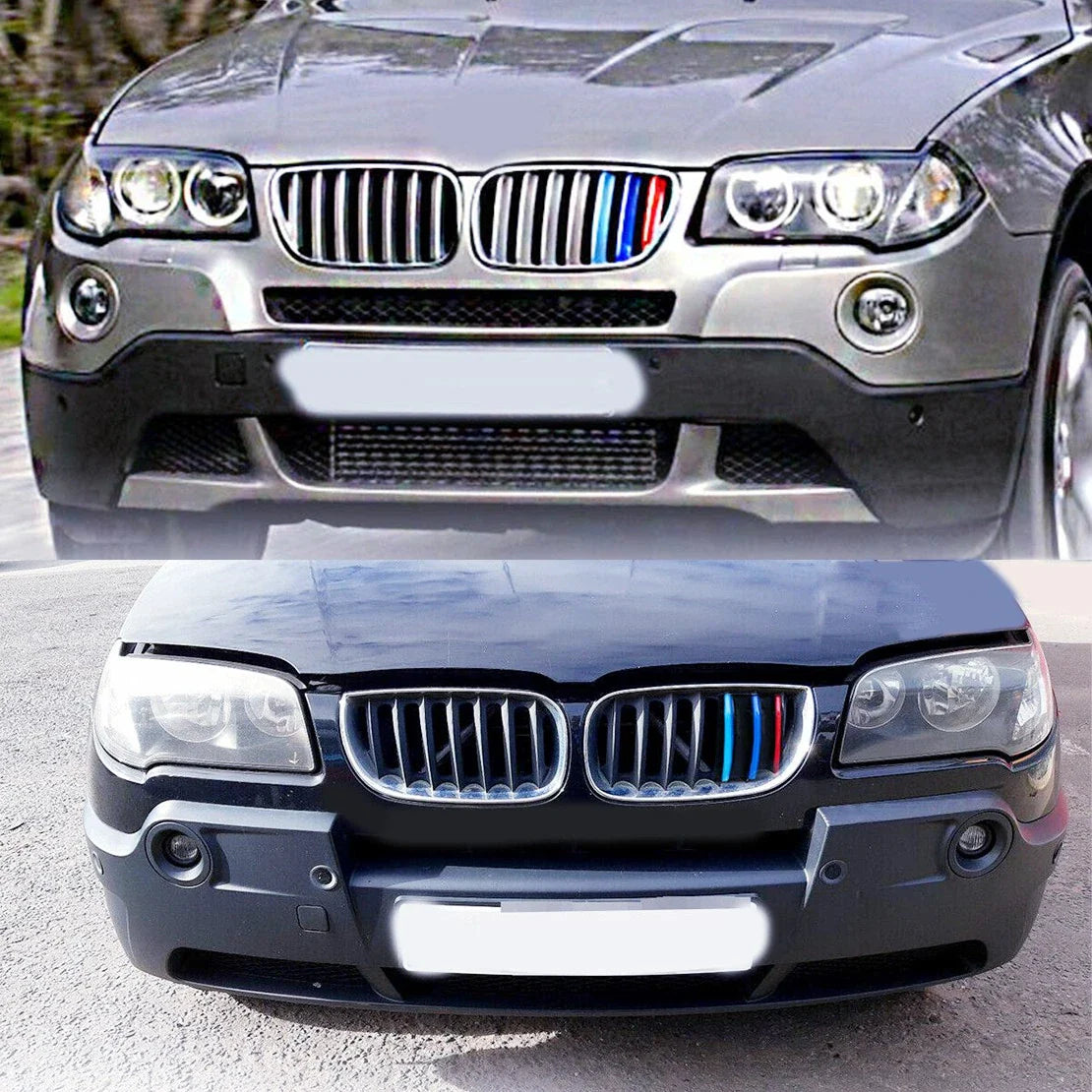 Tri-Color ABS Insert Front Grille for BMW X3 E83 (2007-2010)