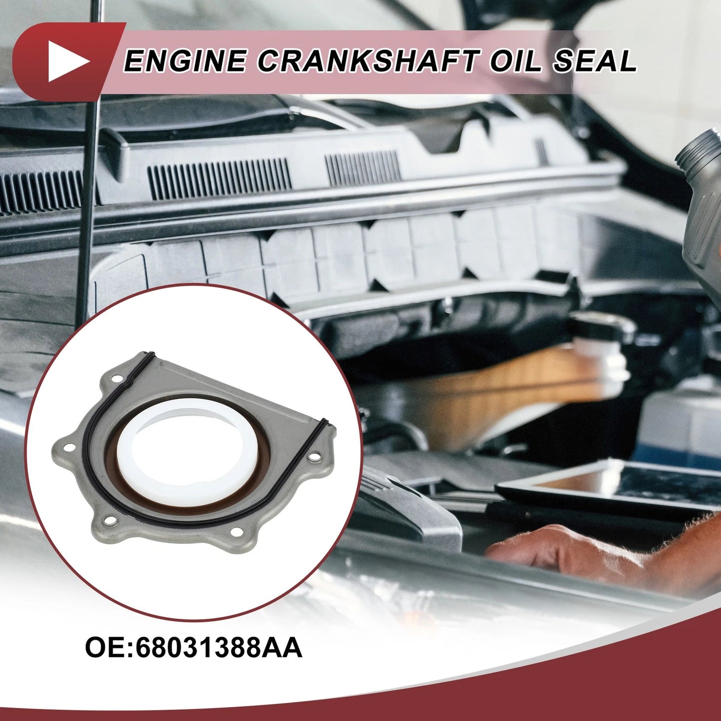 1 Pc Crankshaft Oil Seal with Flange for Chrysler Pacifica  No.68031388AA