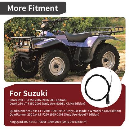 Throttle Cable for Suzuki Ozark 250 LT-F250 (2002–2007)