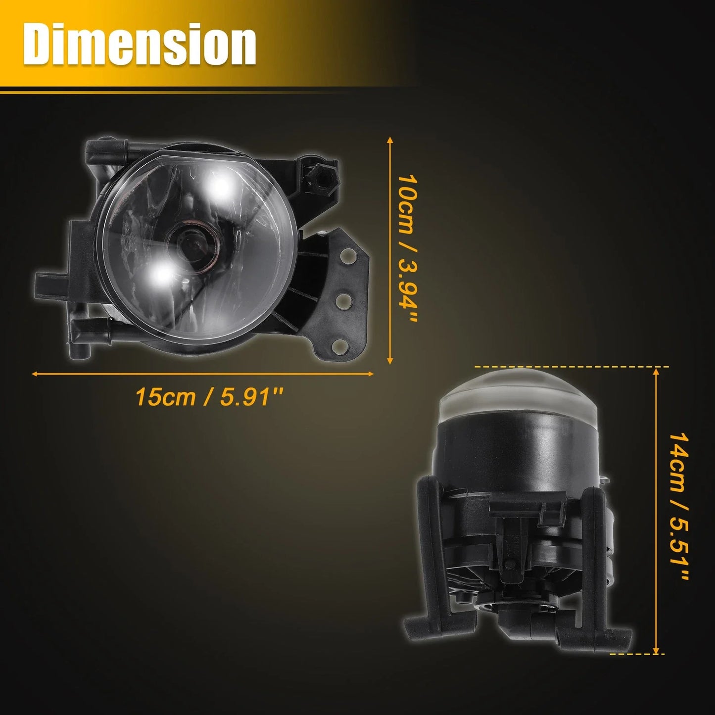 1 x Pair Driving Fog Lights with Bulbs for BMW 525i 530i (2004 - 2007)