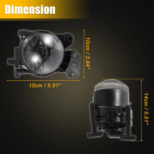 1 x Pair Driving Fog Lights with Bulbs for BMW 525i 530i (2004 - 2007)