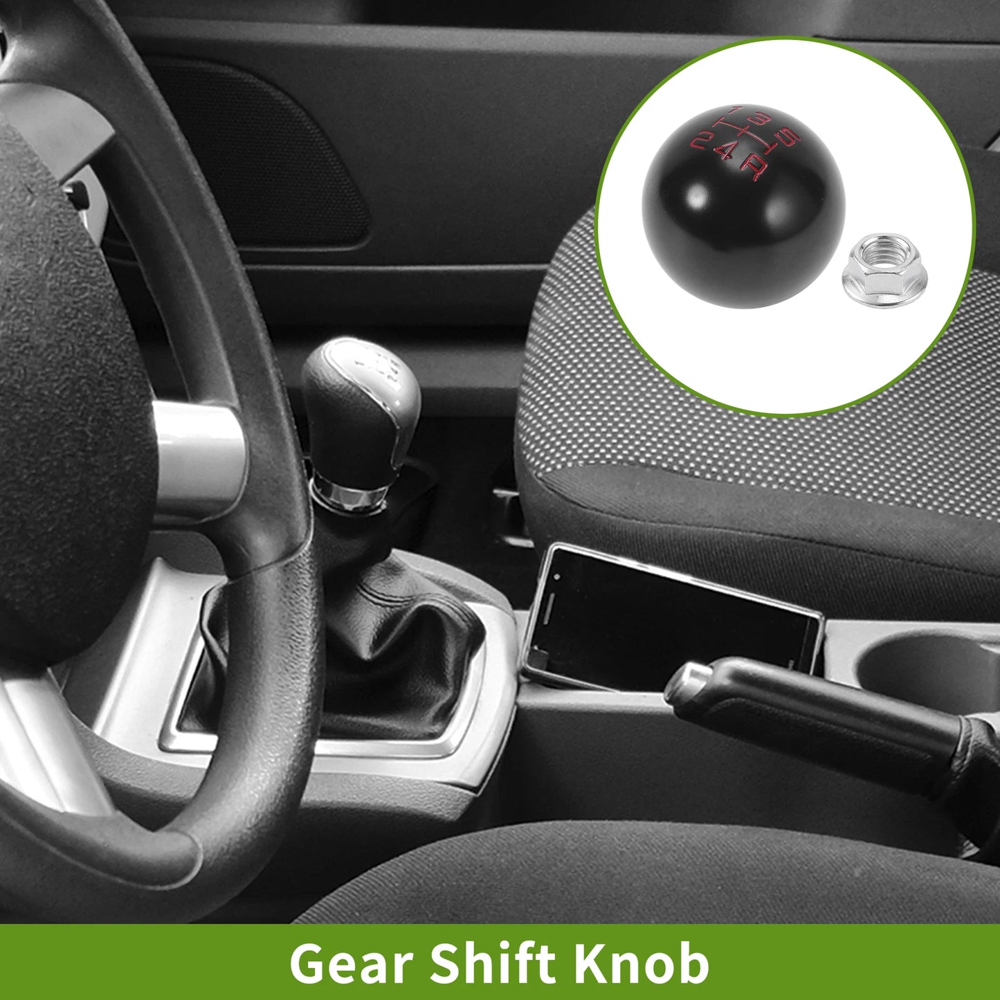 5 Speed Manual Gear Shift Knob for Honda Accord (1990–1997) Aluminum Black