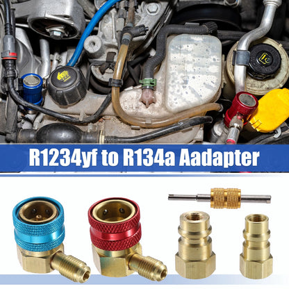 Set of 1 R1234YF 90 Degrees Quick Coupler Head Adapter for Car Air Conditioning