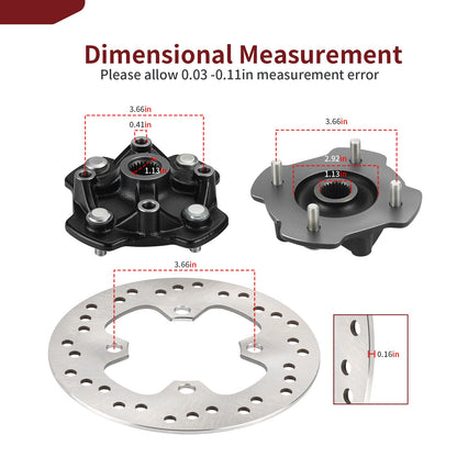Set of 2 Front Wheel Hubs for Honda Rancher 420 Foreman 500 (2007–2019)