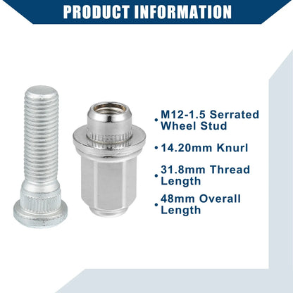 M12-1.5 Wheel Lug Stud Bolts 2 x for Toyota Lexus Scion (2000-2023)