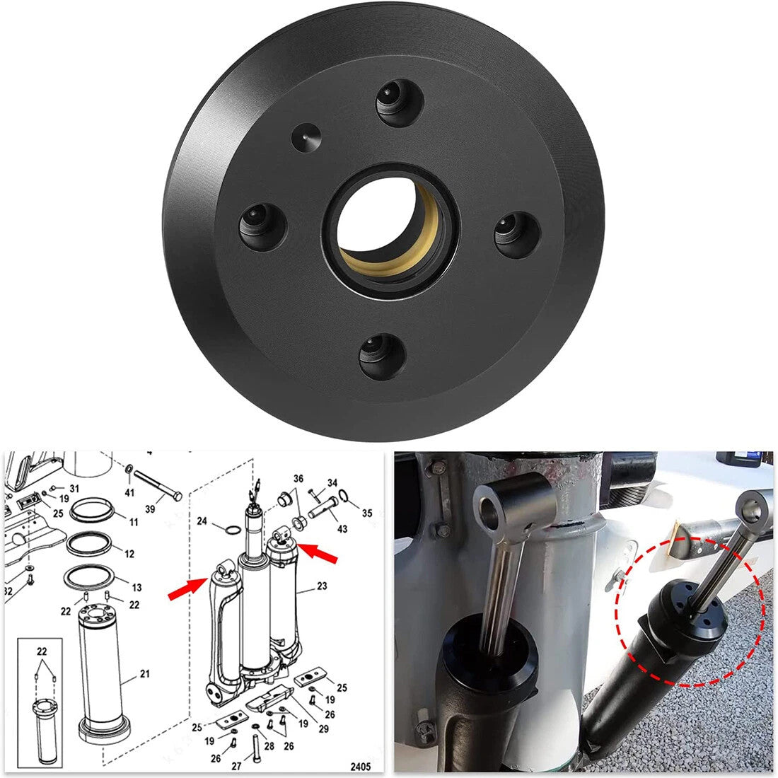 Trim Rod Cap Seal Kit for Mercury 200-450HP Outboard Verado (200-2023)