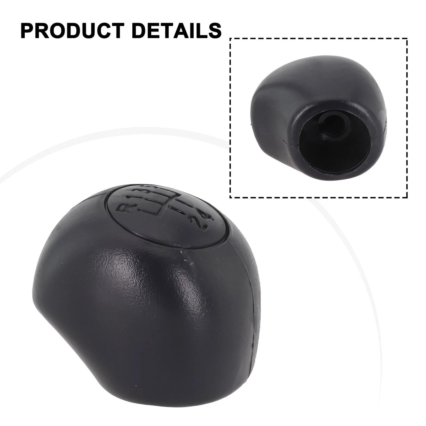 Black 5-Speed Shift Knob Cover for Fiat Ducato (2006–2022)