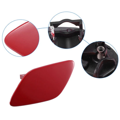 Front Left Bumper Headlight Washer Nozzle Cover Cap for BMW 328i Red