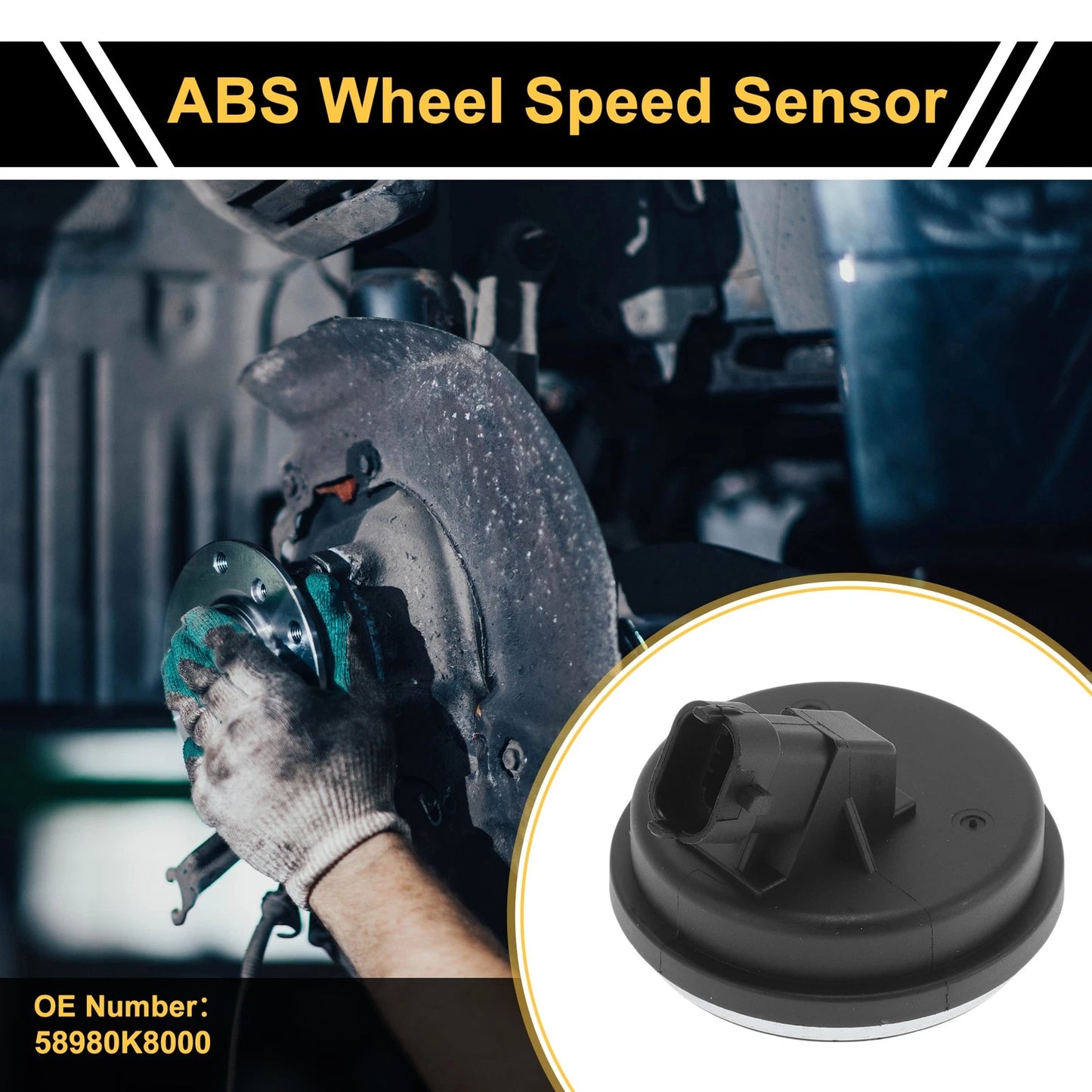 ABS Wheel Speed Sensor No. 58980K8000 for Kia KX1 (2018) 1 Pcs Rear Left
