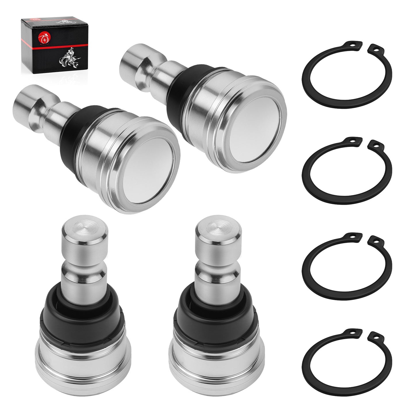 Set of 4 Upper and Lower Ball Joints for Polaris Ranger Crew 900 (2014–2019)