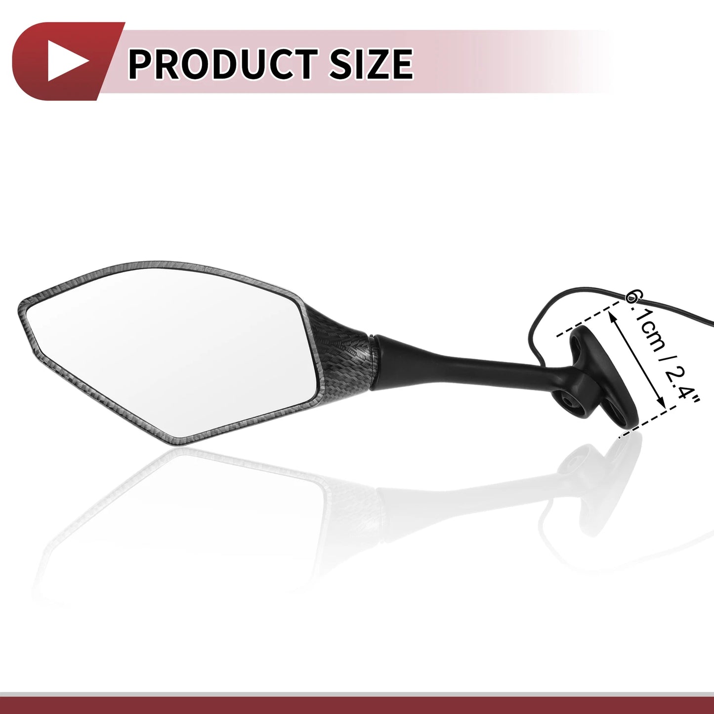 Set of 2 Rear View Mirrors for Honda CBR600RR (2003–2014) Aluminum