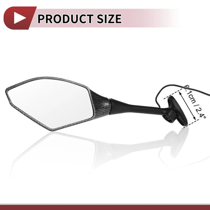 Set of 2 Rear View Mirrors for Honda CBR600RR (2003–2014) Aluminum