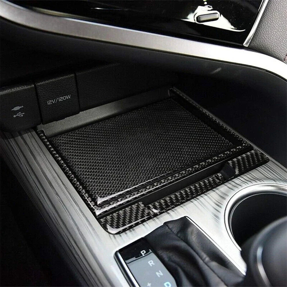 Carbon Fiber Center Console Storage Box Cover for Toyota Camry (2018-2019)