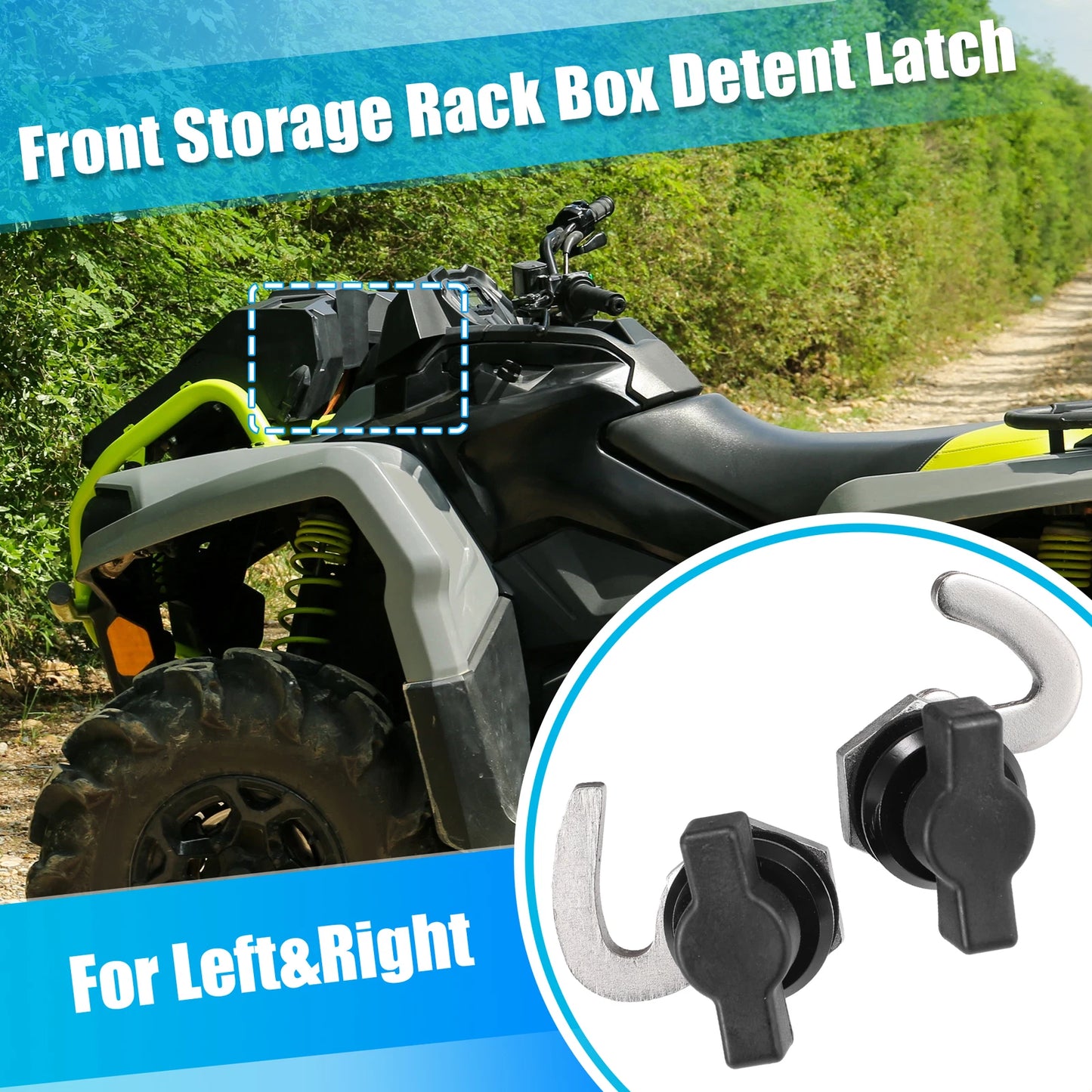 Set of 1 Front Storage Rack Box Detent Latch for Polaris Sportsman (300–450)