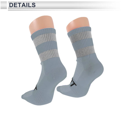 Cycling Socks Anti-friction Reflective Medium Deep Light Grey (M)