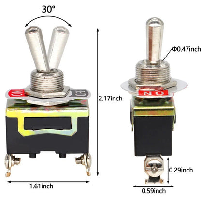 Rocker Switch Toggle Garden Outdoor Weatherproof Metal+Plastic for Equipment