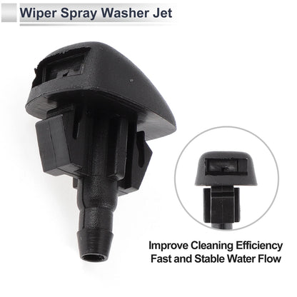 Set of 6 Windshield Washer Nozzles w/ Hose Connector for Mazda