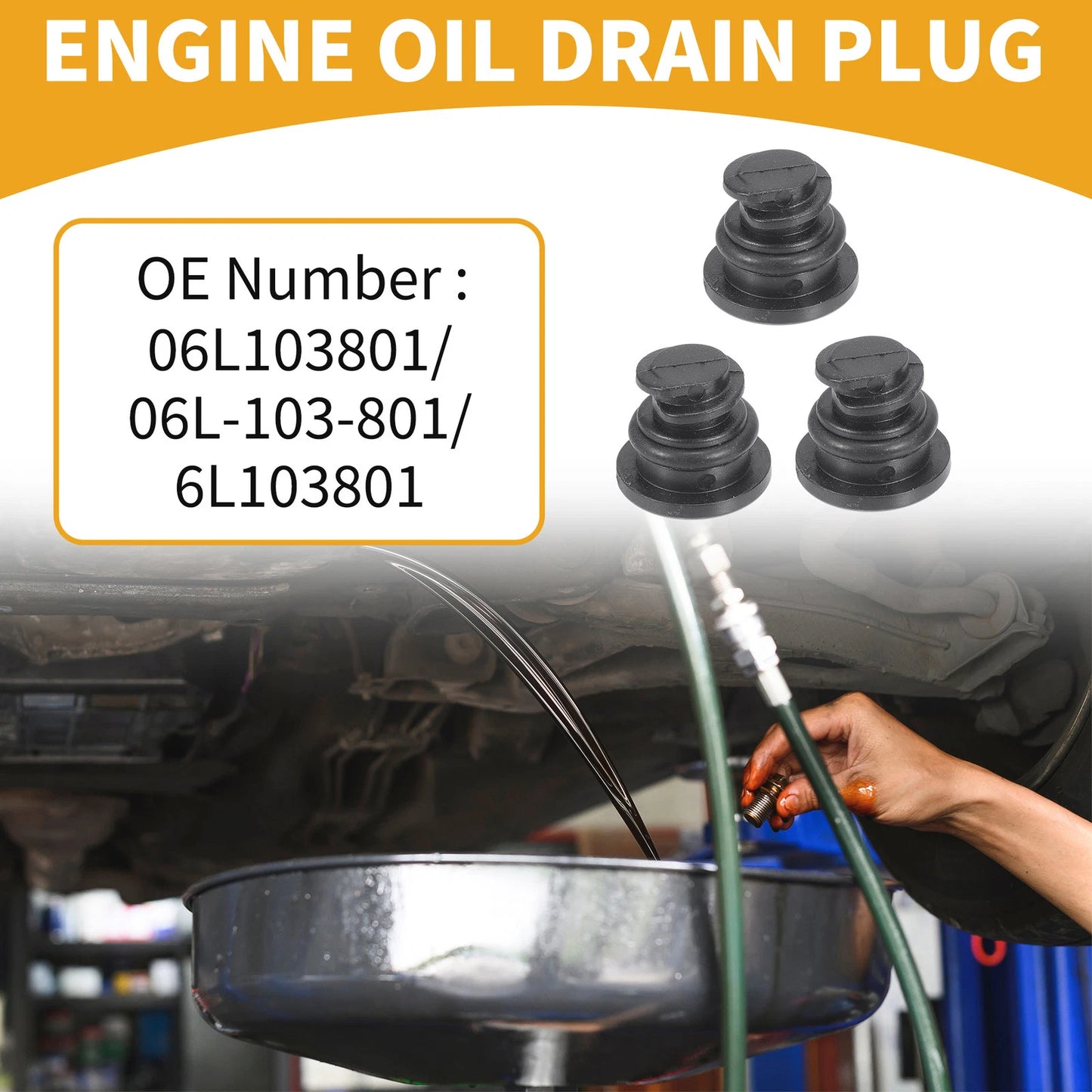 3X Oil Drain Plug Pan Thread Repair No.06L103801 for Audi A3 (2015–2020)
