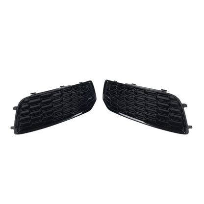 Front Bumper Honeycomb Fog Light Grille for Audi A4 S4 (2019–2020) - Glossy Black