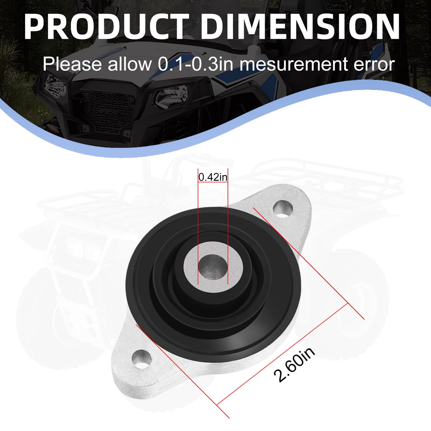 Set of 3 Engine Mounts for Polaris RZR 800 (2008–2014)