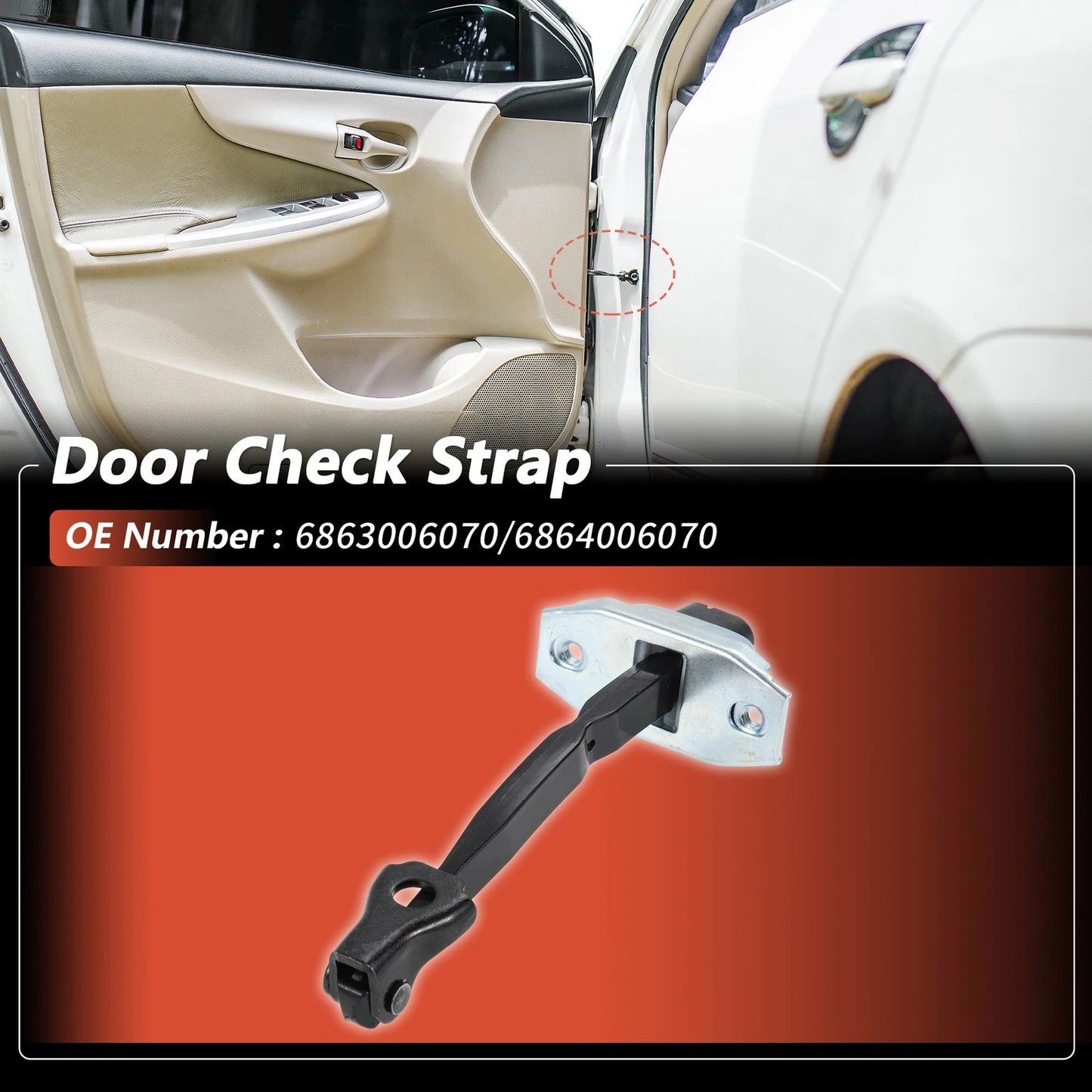 Rear Door Check Strap for Toyota Camry (2006–2015) No.6863006070/6864006070