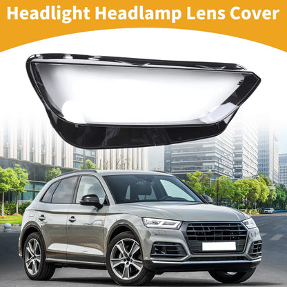 1 Pc Headlight Lens Cover for Audi Q5 (2021–2022) Clear Black
