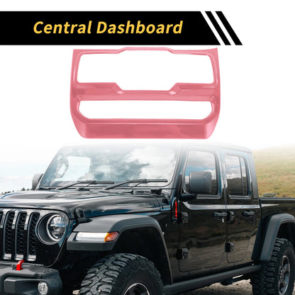 Dashboard Center Window Control Panel Cover for Jeep Wrangler JL JLU (2018–2024) Pink